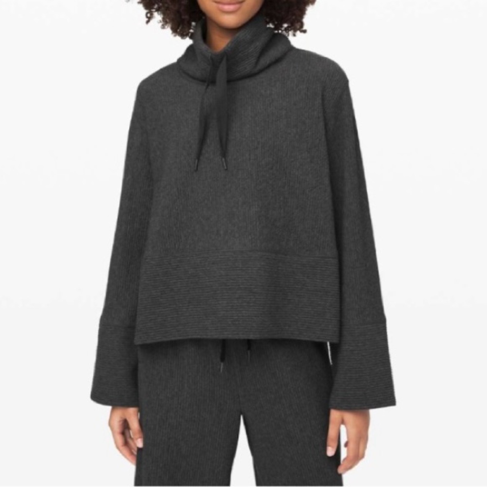 Lululemon Retreat Yourself Pullover Heathered Core Dark Grey Size XS/S